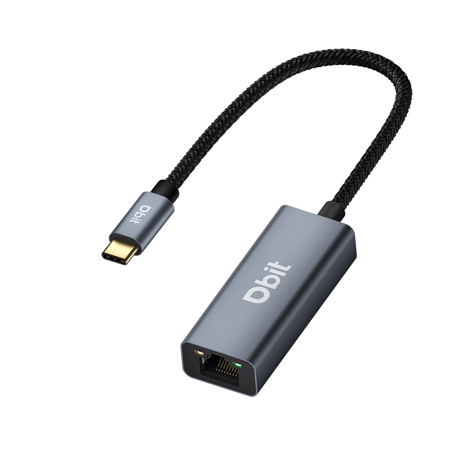 Dbit Usb C To 10/100/1000Mbps Ethernet Adapter, Gigabit Rj45 To Type C (Thunderbolt 4/3) Ethernet Lan Network Adapter, Plug And